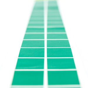 Bollino poliestere verde rettangolare-quadrato